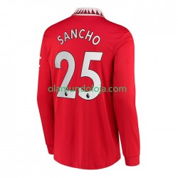 Camisola Manchester United Jadon Sancho 25 Homem Equipamento Primeiro 2022-2023 Manga Comprida